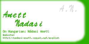 anett nadasi business card