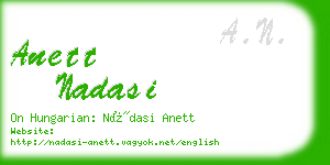 anett nadasi business card